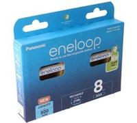 Eneloop Bk-4mcde/8be 800mah Rechargeable Battery 8 Units Argenté