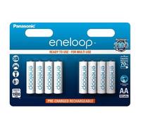 Panasonic Eneloop Lot de 8 piles rechargeables LR06-AA 1900 mAh Blanc