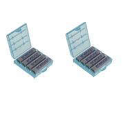 Panasonic Eneloop Mignon Lot de 8 piles Type AA 2000 mAh BK-3MCCE (min.1900 mAh) avec 2 boîtiers de batterie de qualité de la Société Heiba Electronics