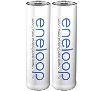 Panasonic eneloop, pile Ni-MH prête à l'emploi, AA Mignon, pack de 2, min. 1900 mAh, 2100 cycles de charge, aux performances élevées et avec une faible autodécharge, pile rechargeable
