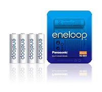 Panasonic eneloop, pile Ni-MH prête à l'emploi, AA Mignon, pack de 4, emballage utilisable comme étui de rangement, min. 1900 mAh, 2100 cycles de charge, performances élevées, pile rechargeable