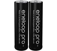 Panasonic eneloop Pro, Pile Ni-MH prête à l'emploi, AA Mignon, Pack de 2, Min. 2500 mAh, 500 Cycles de Charge, aux Performances accrues et avec Une Faible autodécharge, Pile Rechargeable