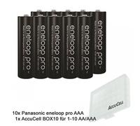 Panasonic eneloop Pro, pile Ni-MH prête à l'emploi, Micro AAA, min. 930 mAh, 500 cycles de charge avec AccuSafe