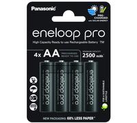 Panasonic Eneloop Pro piles rechargeables AA 2500mAh - pack de 4