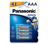 Panasonic EVOLTA Pile alcaline, AAA micro LR03, paquet de 4, 1,5 V, pile Premium avec une puissance particulièrement longue durée, alcaline.
