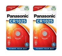 PANASONIC Lot de 2 Blisters de 1 Pile Bouton CR1025 Lithium 3V