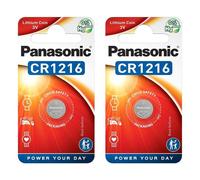 Panasonic Lot de 2 Blisters de 1 Pile Bouton Lithium CR-1216L - 3V