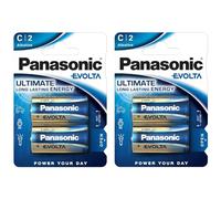 Panasonic Pile alcaline Evolta LR14EGE C Bleu Pack de 2