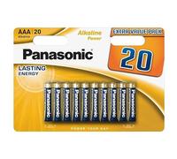 PANASONIC Lot de 20 Ampoules AAA LR03 Bronze Pila Alcalina Minima Venta Caja 6 Unides