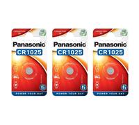 PANASONIC Lot de 3 Blisters de 1 Pile Bouton CR1025 Lithium 3V