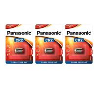 PANASONIC Lot de 3 Blisters de 1 Pile Photo CR2 Lithium - 3V