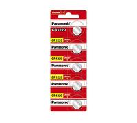 Panasonic Lot de 5 piles CR1220 - Rouge - Argenté