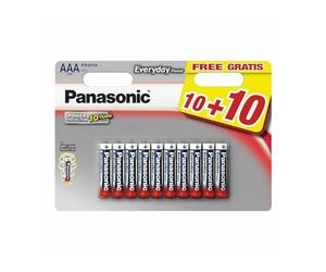 Panasonic Multipack 10+10 Piles alcalines AAA LR03 Everyday Power