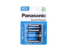Pack de 4 piles Panasonic R6 Mignon AA - Bleu