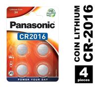 Panasonic Piles bouton CR2016 3 V au lithium – Lot de 4
