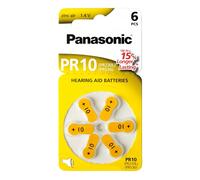 Panasonic Piles auditives PR10, PR230L, PR536 – Zinc-Air 0% de mercure, jaune – 60 pièces