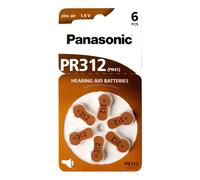 Panasonic® Zinc Air Piles PR 312H 1,4V Brun 6 pc(s)