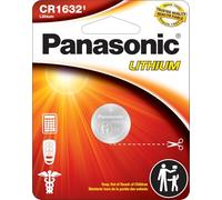 Panasonic Piles Bouton CR1632 3,0 V au Lithium Longue durée résistantes aux Enfants, Emballage basé sur des Normes, 1 Paquet de Piles