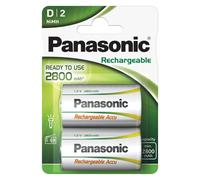 Panasonic Rechargeable D (2 pcs, D, 2800 mAh), Batteries + piles