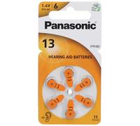 PANASONIC® ZINC AIR Piles PR13 pour les aides auditives 6 pc(s)