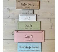 Pancarte en Bois Personnalisée, Plaque Gravée à Suspendre, Enseigne Décorative pour Porte, Maison, Boutique, Bureau, Plaques d'adresses