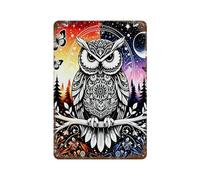 Pancarte Plaque Métallique Maison Plaques En Métal Pour Pub Toilettes Chambre 20X30Cm Magnifique Hibou