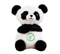 Panda apaisant, panda endormi en peluche qui - Jouet en peluche panda doux avec machine à son, jouet interactif portable et réaliste, musique et sons, lumières et mouvement rythmique