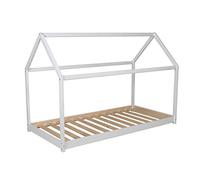Lit cabane PANDA 90x190 + 1 sommier / Blanc