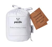 Panda Protège-matelas en bambou - Blanc, très grand lit UE | Housse imperméable, ultra fine et durable | Léger et respirant | Hypoallergénique et antibactérien | Doux pour la peau | Essentiel pour la