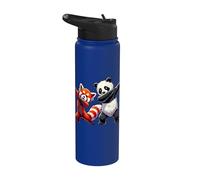 Panda rouge et ours panda, Dabbing | Enfants, filles, garçons | Panda Stainless Steel Insulated Water Bottle