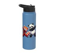 Panda rouge et ours panda, Dabbing | Enfants, filles, garçons | Panda Stainless Steel Insulated Water Bottle