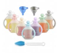 PandaEar Lot de 7 sachets alimentaires réutilisables en silicone pour bébé