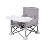 PandaEar Rehausseur Chaise Enfant | Chaise de Siège Portable Baby Pop Sit | Pli Compact avec Sangles Pour une Utilisation Intérieure/extérieure | Evolutif dès 6 mois, Sac Transport (Gris)