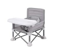 PandaEar Rehausseur Chaise Enfant | Chaise de Siège Portable Baby Pop Sit | Pli Compact avec Sangles Pour une Utilisation Intérieure/extérieure | Evolutif dès 6 mois, Sac Transport (Gris)