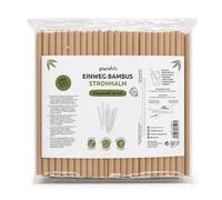 pandoo Lot de 200 pailles jetables, sans plastique, en bambou et fibre végétale, biodégradables, super alternative aux pailles en plastique, respectueuses de l'environnement et durables