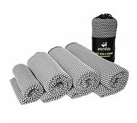pandoo Serviette de Voyage en Bambou - Ultra légère, extrêmement absorbante et sèche Rapidement - Mieux Que Les Microfibres Traditionnelles - Serviette de Sport, de Voyage, de Trekking et de Bain