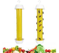 panemy Piège à Mouches des Fruits, Pièges Anti Moucherons, Convient à Une Utilisation Intérieure et Extérieure, avec Bande Collante, Idéal pour Les Fermes, Les Cuisines et Les Salons (Jaune)