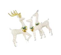 PANFHGFG Lampe LED sur Piquet de Renne en Acrylique, 3 pièces, décorations de Jardin en Plein air pour noël, fête de Vacances, décorations de Cour de noël en Plein air