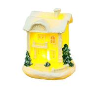PANFHGFG Maisons de Village de Noël Bâtiments de Collection de Noël avec lumière LED Décorations de fête de Noël Figurine de Maison en Pain d ' épices Maisons de Village éclairées par LED