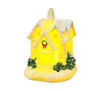 PANFHGFG Maisons de Village de Noël Bâtiments de Collection de Noël avec lumière LED Décorations de fête de Noël Figurine de Maison en Pain d ' épices Maisons de Village éclairées par LED