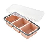 PANFHGFG Organisateur de réfrigérateur transparent avec, 3 grid1, D | Porte-déjeuner à couvercle transparent pour légumes, Fruits, collations, récipient de stockage en Silicone de
