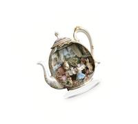 PANGBOER Adorable théière en forme de lapins 2D en acrylique plat pour décoration de maison, décoration de fête de Pâques sur le thème des animaux