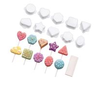 PANGBOER Ensemble de moules de cuisson pour friandises maison | Lot de 10 plateaux à dessert de formes mixtes pour préparation de fête au chocolat, construction rigide translucide