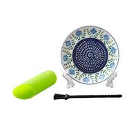 PANGBOER Grinder manuel multifonction en céramique avec éplucheur et brosse pour ail gingembre et sauces faites maison