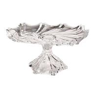 PANGBOER Plateau de service de collation en verre avec socle, large bol à fruits décoratif pour salon, Table basse, Table à manger, bol de salle