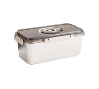 PANGBOER Récipient rectangulaire de stockage des aliments en acier inoxydable avec couvercle verrouillable, détail d ' aération, organisateur de réfrigérateur pour la préparation des repas