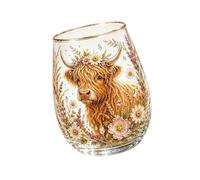 PANGBOER Tasse en verre transparent déorative, avec d ' animaux à plumes sur le thème de l ' extérieur, pour le plaisir quotidien des boissons, tasse en verre avec oiseau fleuri