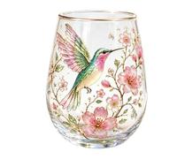 PANGBOER Tasse en verre transparent déorative, avec d ' animaux à plumes sur le thème de l ' extérieur, pour le plaisir quotidien des boissons, tasse en verre avec oiseau fleuri