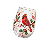 PANGBOER Tasse en verre transparent déorative, avec d ' animaux à plumes sur le thème de l ' extérieur, pour le plaisir quotidien des boissons, tasse en verre avec oiseau fleuri