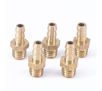 Pangocho Jinchao-Tuyau Laiton 5pcs / Lot barbillon I/D 4 mm x M6 Filetage mâle métrique en Laiton tuyaux Souples Raccord Splicer Raccord Connecteur, raccords de réparation